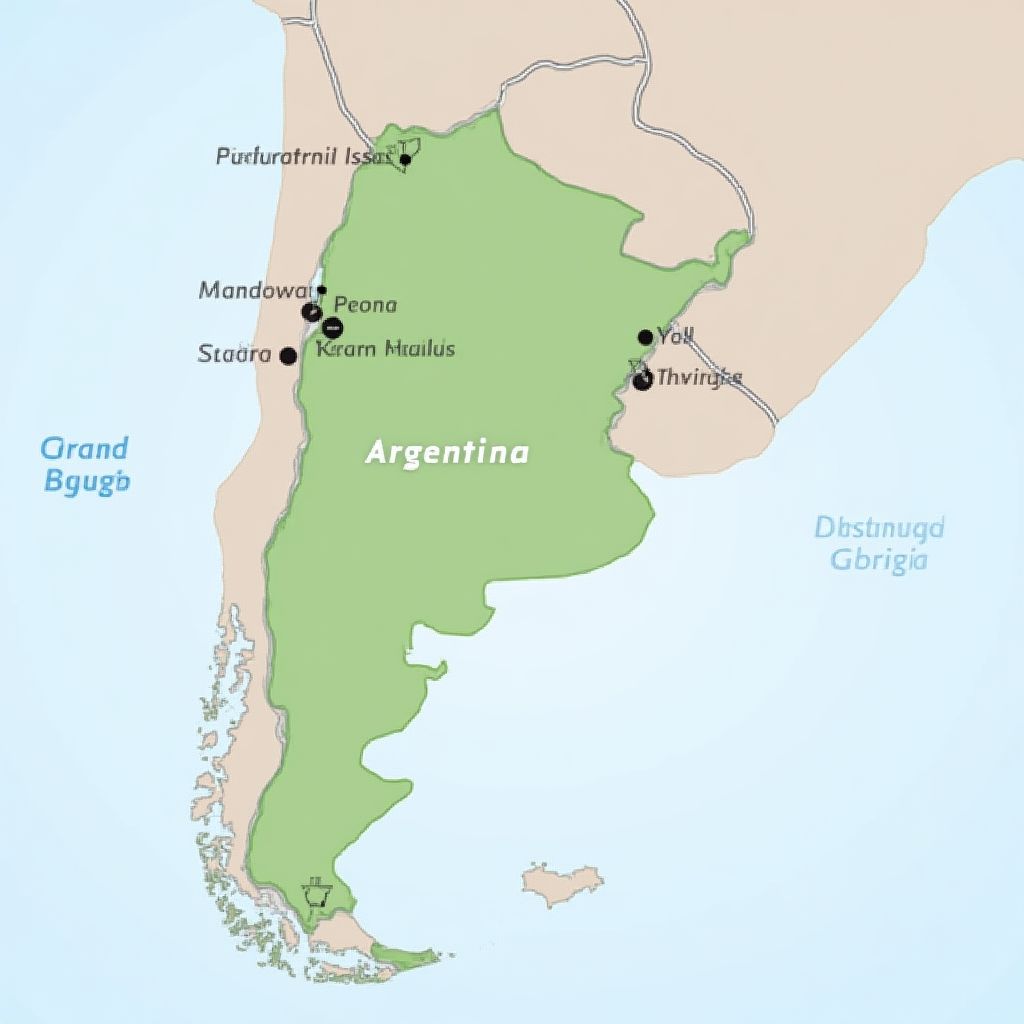 Mapa de estaciones YPF en Argentina